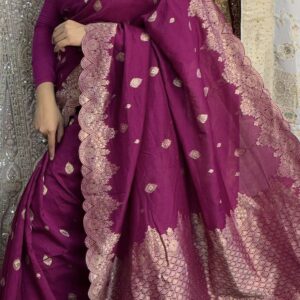 Orchid Purple Silk Khaddi Katan Saree